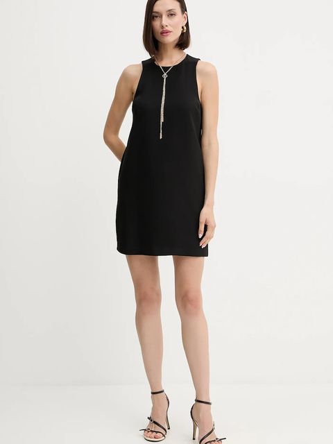 Twinset sukienka kolor czarny mini prosta 252TP2302 - zdjęcie produktu nr 2