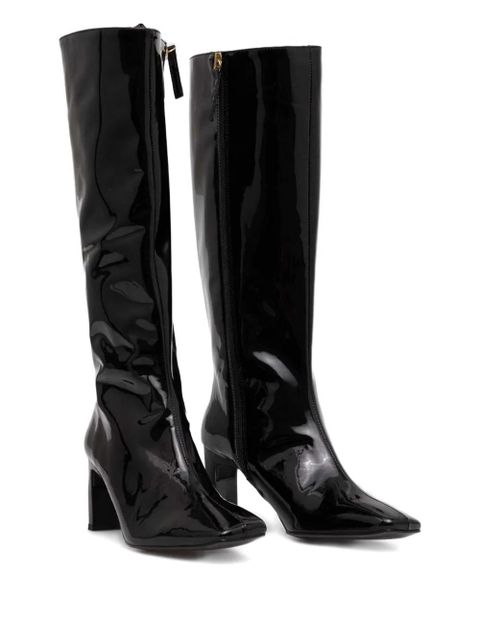 ALOHAS 75mm patent-leather knee-high boots - Black