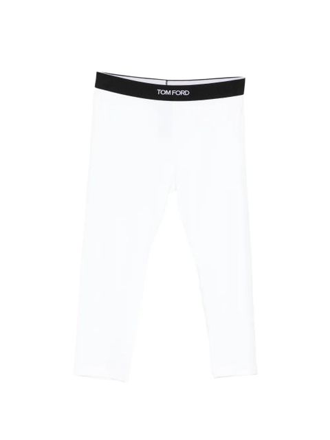TOM FORD logo-waistband cropped leggings - White - zdjęcie produktu nr 1