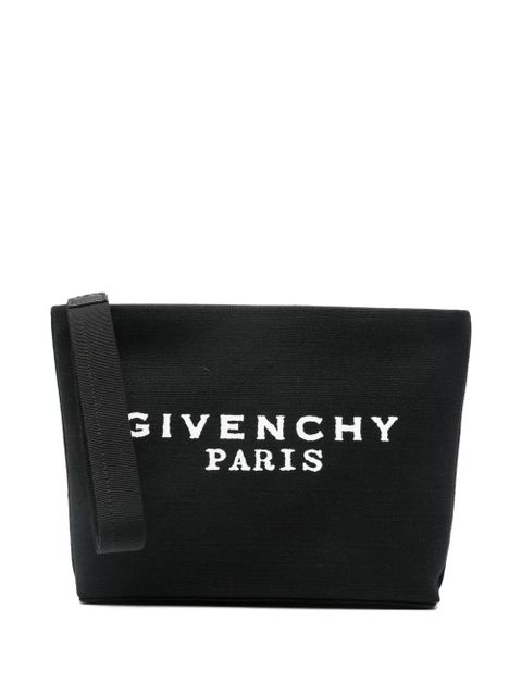 Givenchy logo-lettering clutch bag - Black - zdjęcie produktu nr 1