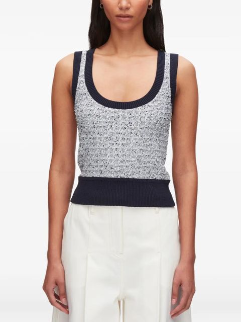 3.1 Phillip Lim ribbed-trim top - Grey