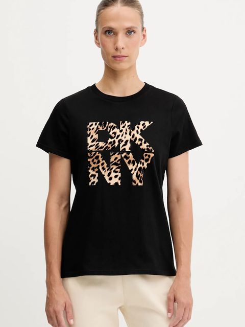 Dkny t-shirt bawełniany damski kolor czarny DP5T1364 - zdjęcie produktu nr 1