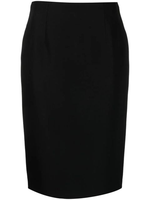 Versace wool-blend pencil midi skirt - Black - zdjęcie produktu nr 1