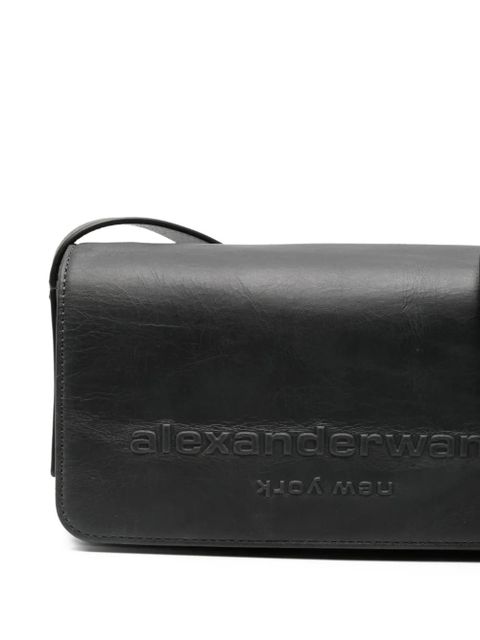 Alexander Wang flap leather crossbody bag - Black - zdjęcie produktu nr 2