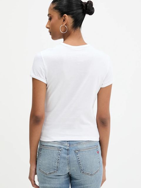 Diesel t-shirt bawełniany T-UNCUTIE-LONG-OD-Q1 damski kolor biały A16839.0CLBR - zdjęcie produktu nr 2