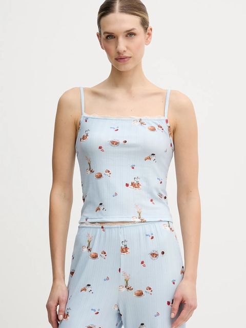 Abercrombie & Fitch top piżamowy damska kolor niebieski KI146-5104-111 - zdjęcie produktu nr 1