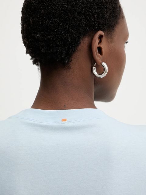 BOSS Orange t-shirt bawełniany BOSS ORANGE damski kolor niebieski 50501139