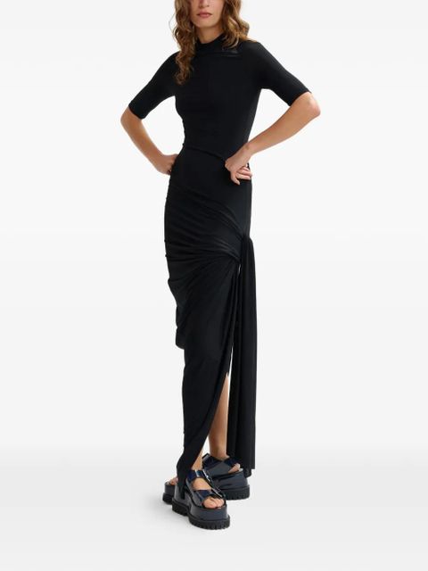 Essentiel Antwerp ruched-detail asymmetric dress - Black - zdjęcie produktu nr 2