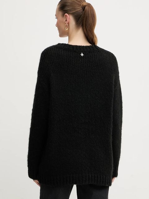 Silvian Heach kardigan z domieszką wełny LETSOSA damski kolor czarny lekki GPA25267CD - zdjęcie produktu nr 2