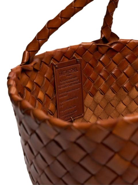 DRAGON DIFFUSION Egola woven tote bag - Brown