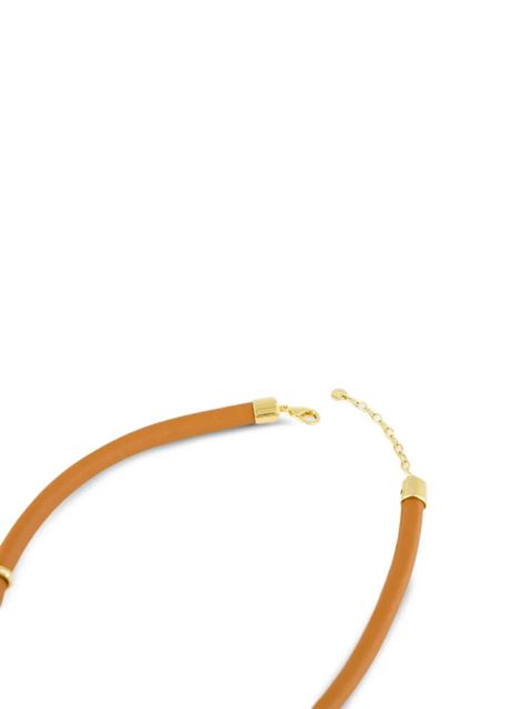 FENDI Forever Fendi leather-cord necklace - Brown - zdjęcie produktu nr 2