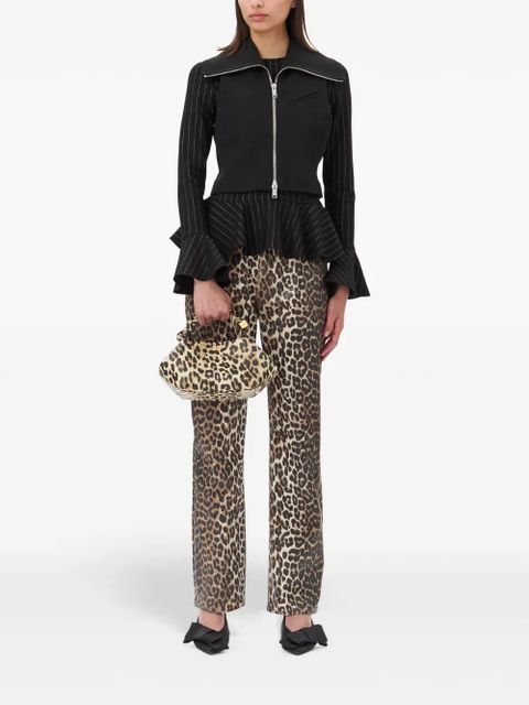GANNI leopard-print trousers - Brown - zdjęcie produktu nr 2