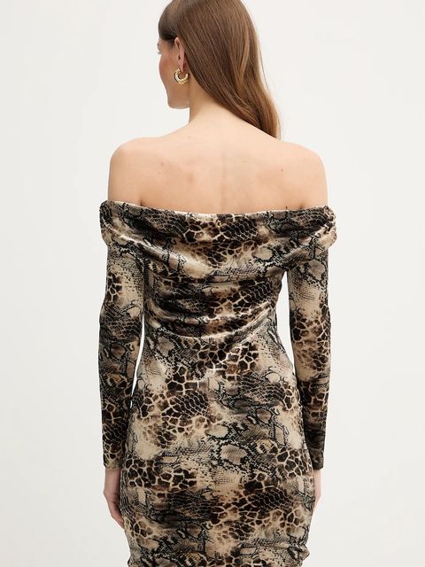 Guess sukienka kolor zielony mini dopasowana W6PK1P KJ170