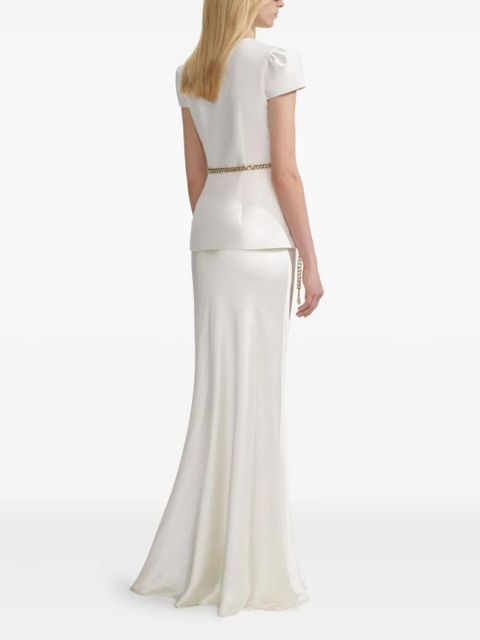 Self-Portrait taffeta dress - Neutrals