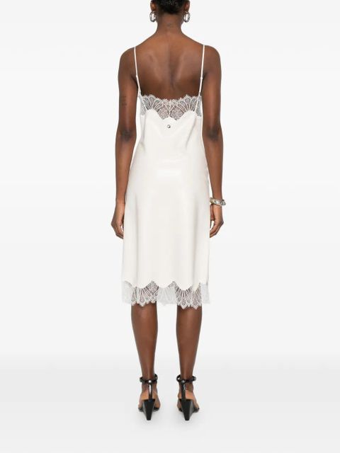 Coperni lace-trim midi dress - White