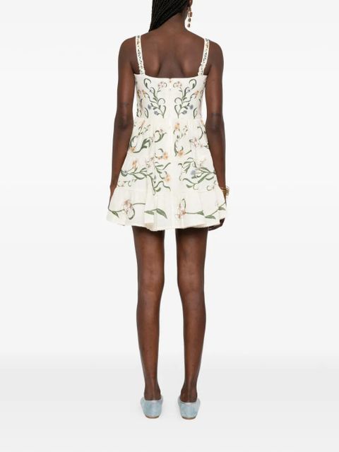 Agua By Agua Bendita Lima floral-print mini dress - Neutrals