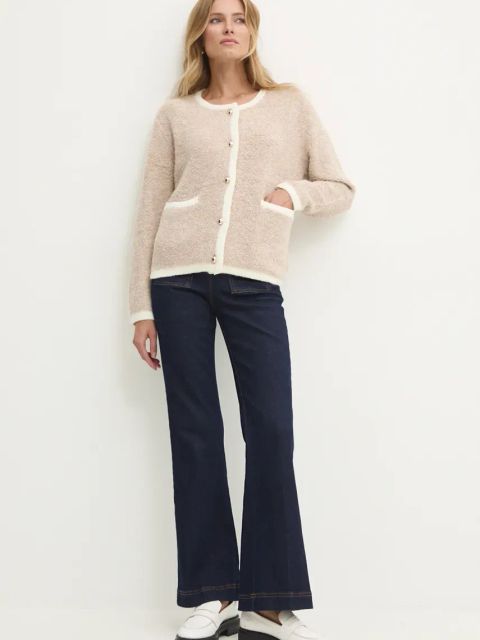 Answear.LAB kardigan damski kolor beżowy