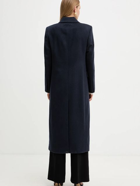 BOSS płaszcz kaszmirowy kolor granatowy 50548726