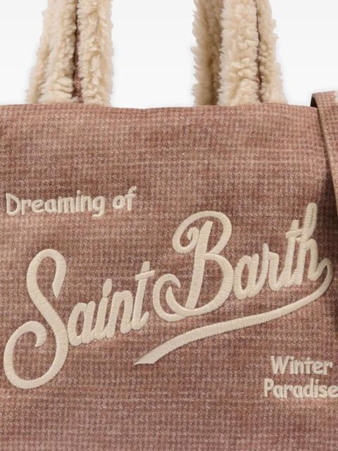 MC2 Saint Barth embroidery faux-fur bag - Brown