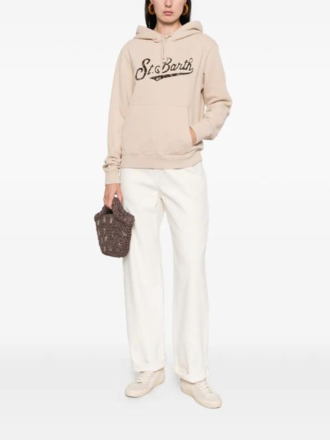 MC2 Saint Barth Virginia logo-detail hoodie - Neutrals
