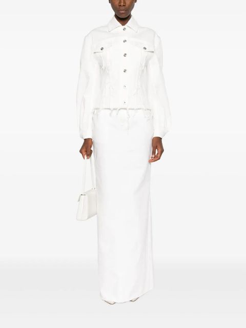 Lanvin distressed denim jacket - White