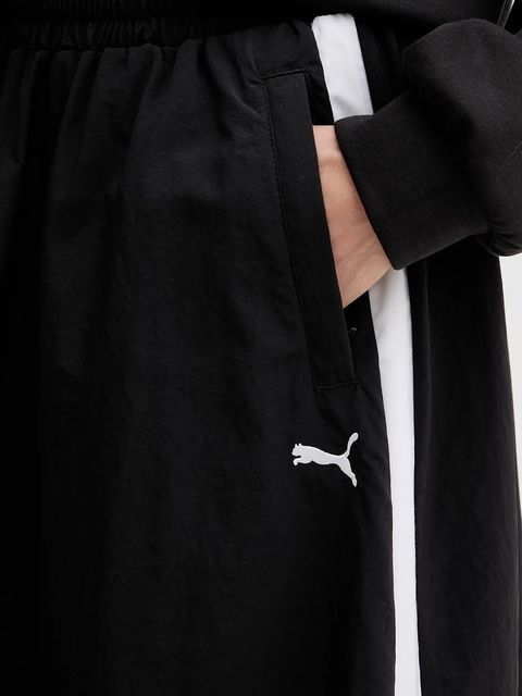 Puma spódnica kolor czarny midi rozkloszowana 633438