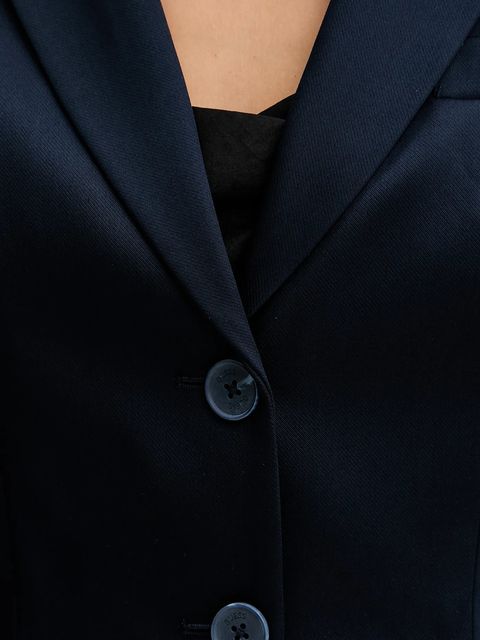 Guess marynarka APOLLINE kolor granatowy jednorzędowa gładka W5YN11 WHG92