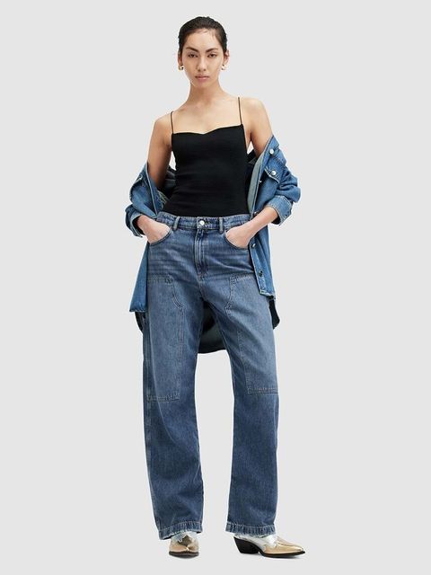 AllSaints jeansy MIA CARPENTER damskie high waist - zdjęcie produktu nr 1