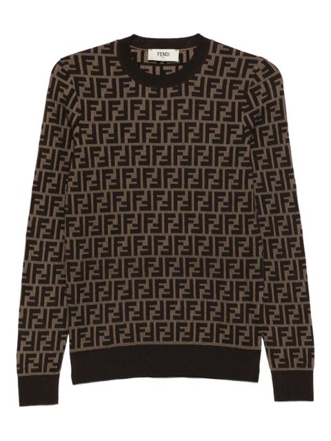 FENDI logo pattern sweater - Brown - zdjęcie produktu nr 1