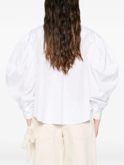 Simone Rocha draped-sleeve shirt - White