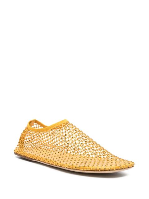 Christopher Esber crystal-embellished ballet flats - Yellow - zdjęcie produktu nr 2