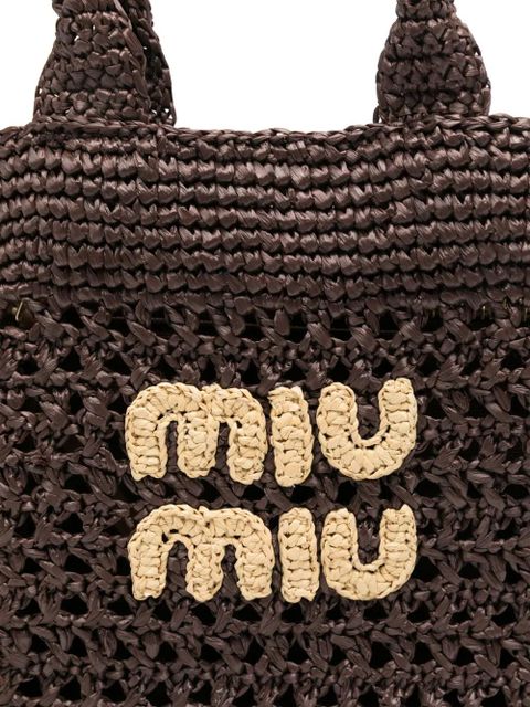 Miu Miu crochet tote bag - Brown