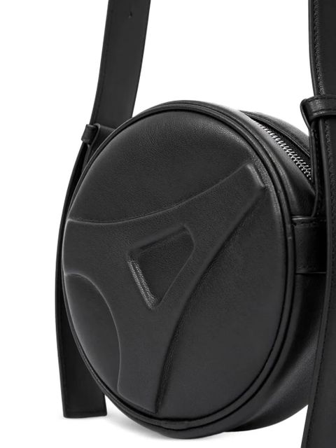 Manière De Voir logo-detail round crossbody bag - Black