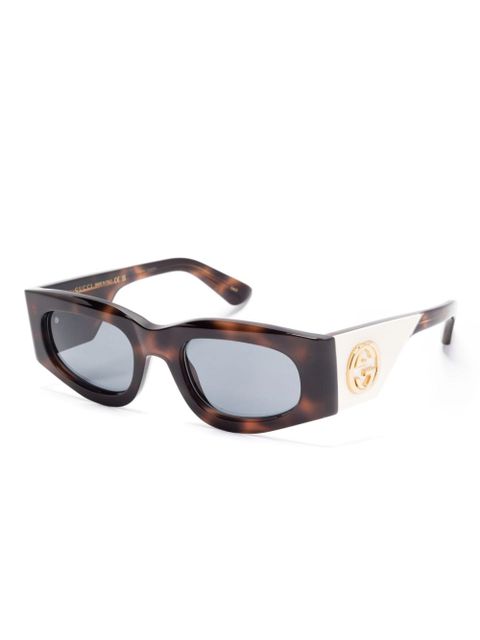 Gucci Eyewear rectangle-frame sunglasses - Brown - zdjęcie produktu nr 2