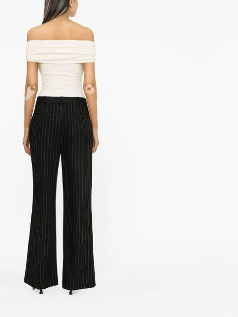 Lauren Ralph Lauren Kaitlen pinstriped wide-leg trousers - Black