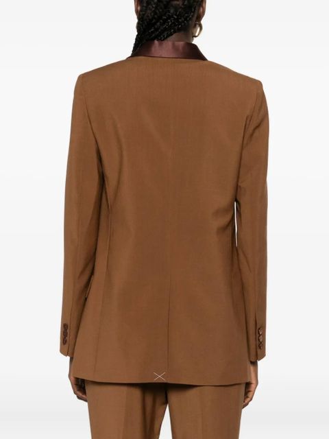 FENDI satin-lapel jacket - Brown