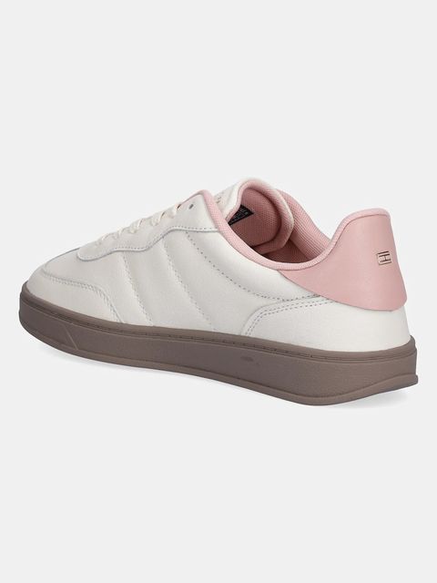 Tommy Hilfiger sneakersy skórzane TH PREMIUM HERITAGE SNEAKER damskie kolor beżowy FW0FW08755