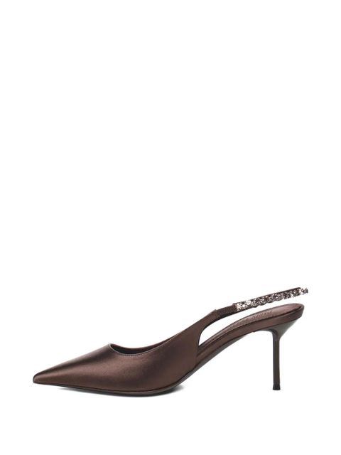 Paris Texas 70mm Lidia slingback pumps - Brown