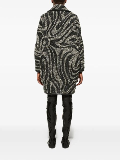 PUCCI tweed patterned coat - Black