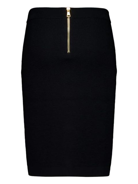 Balmain button zip midi skirt - Black - zdjęcie produktu nr 2