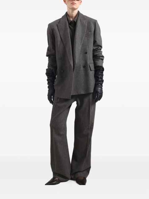 The Frankie Shop double-breasted flannel blazer - Grey