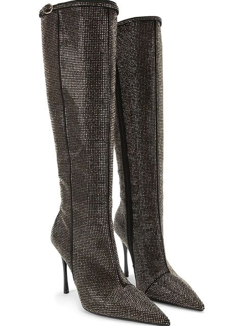 Kurt Geiger London kozaki Mayfair Point Knee Boot damskie kolor czarny na szpilce 4992705609
