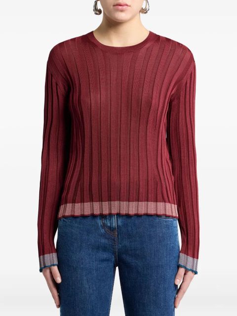 ETRO ribbed-knit sweater - Red
