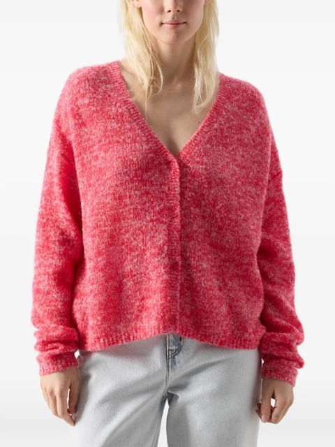 American Vintage Nuggy V-neck long-sleeve wool cardigan - Pink