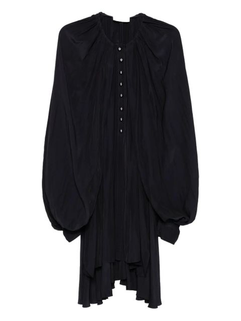 Lanvin pleated button-front mini dress - Purple - zdjęcie produktu nr 1