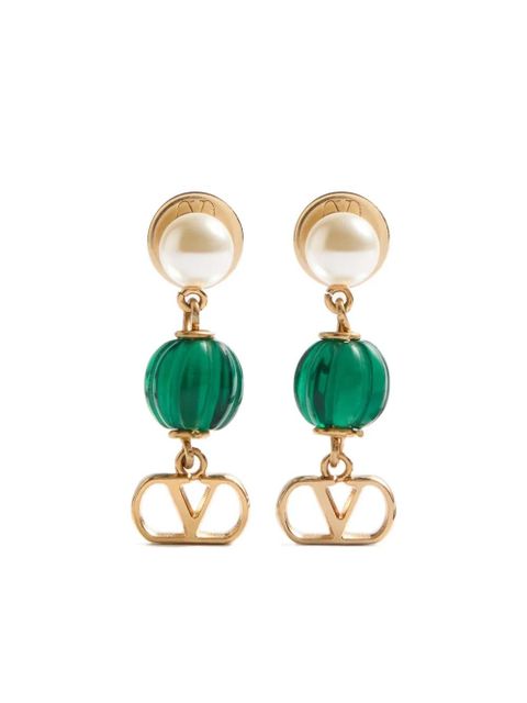 Valentino Garavani VLogo Signature drop earrings - Gold