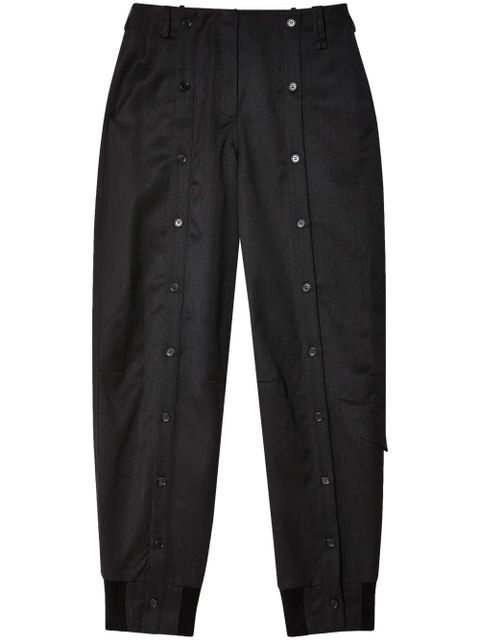 Simone Rocha button placket straight-leg trousers - Black - zdjęcie produktu nr 1