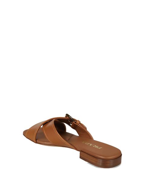 Prada buckle strap sandals - Brown
