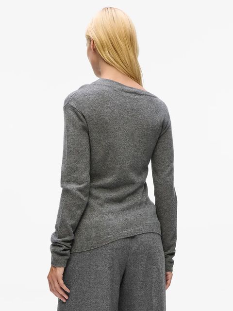 Karl Lagerfeld sweter kaszmirowy damskie kolor szary lekki A4W18042