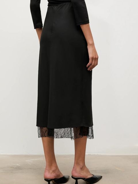 Answear.LAB spódnica kolor szary midi prosta